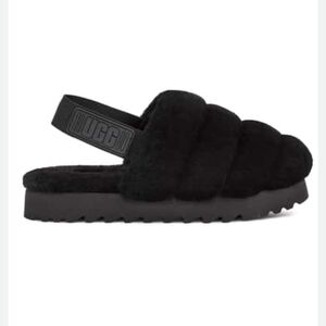 UGG Super Fluff Slippers Black Size 7